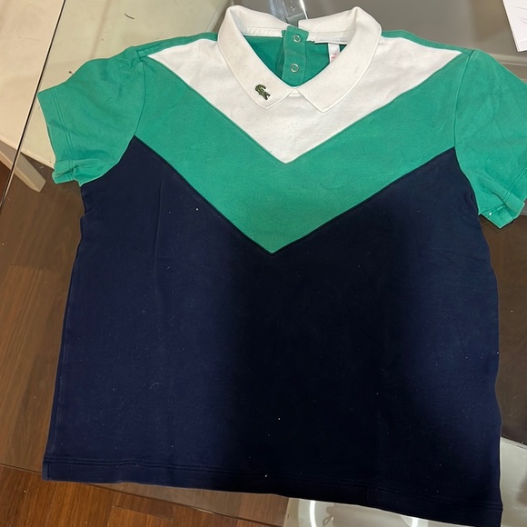 Lacoste T-shirt navy and green. Size 13 perfect condition. - Picture 1 of 3